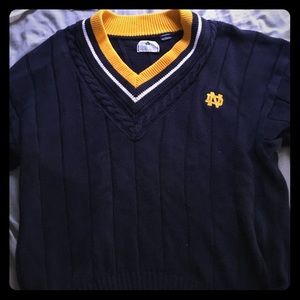 Notre Dame vintage athletic v-neck sweater